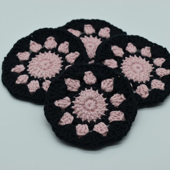 Hand crafted Crochet Coasters set of four - Picture 5 of 5